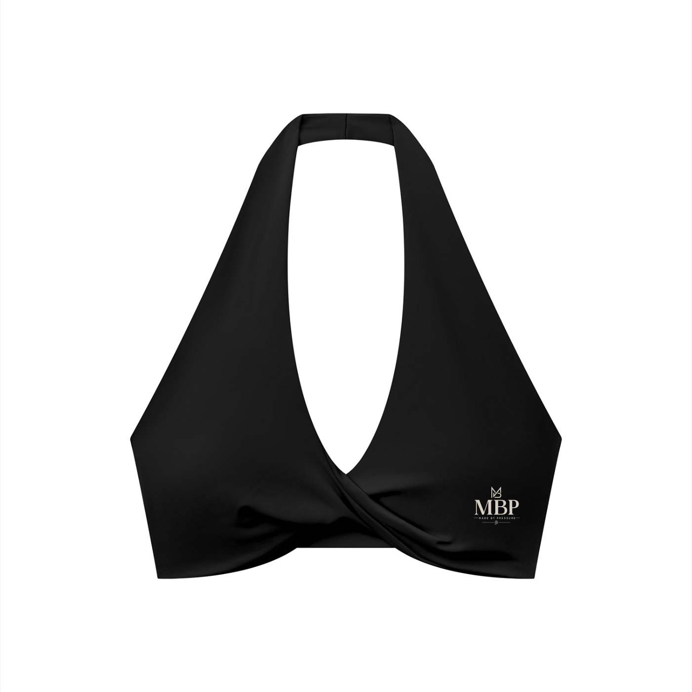Women's Pleated Halter Sports Bra