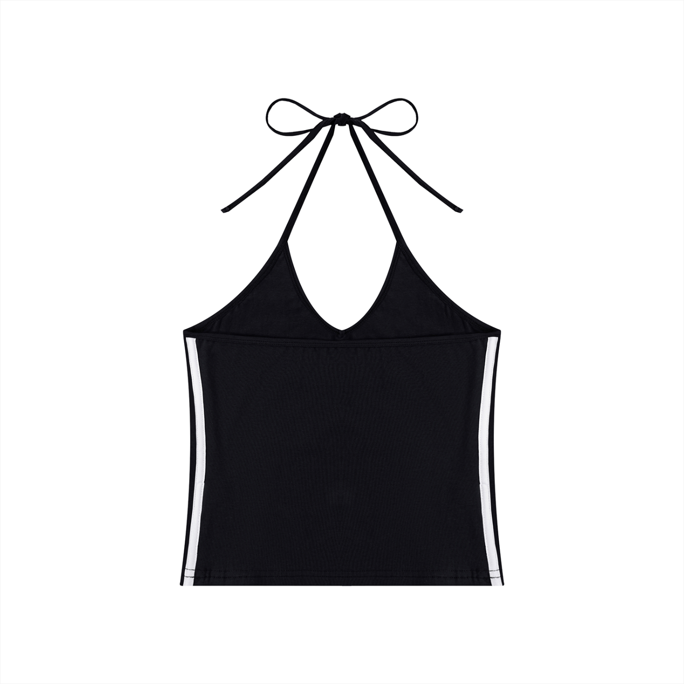 Noir Luxe Halter  Crop Tank Top