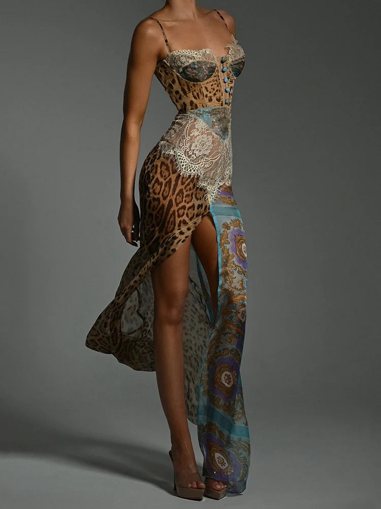 Golden Desire Split Maxi Dress