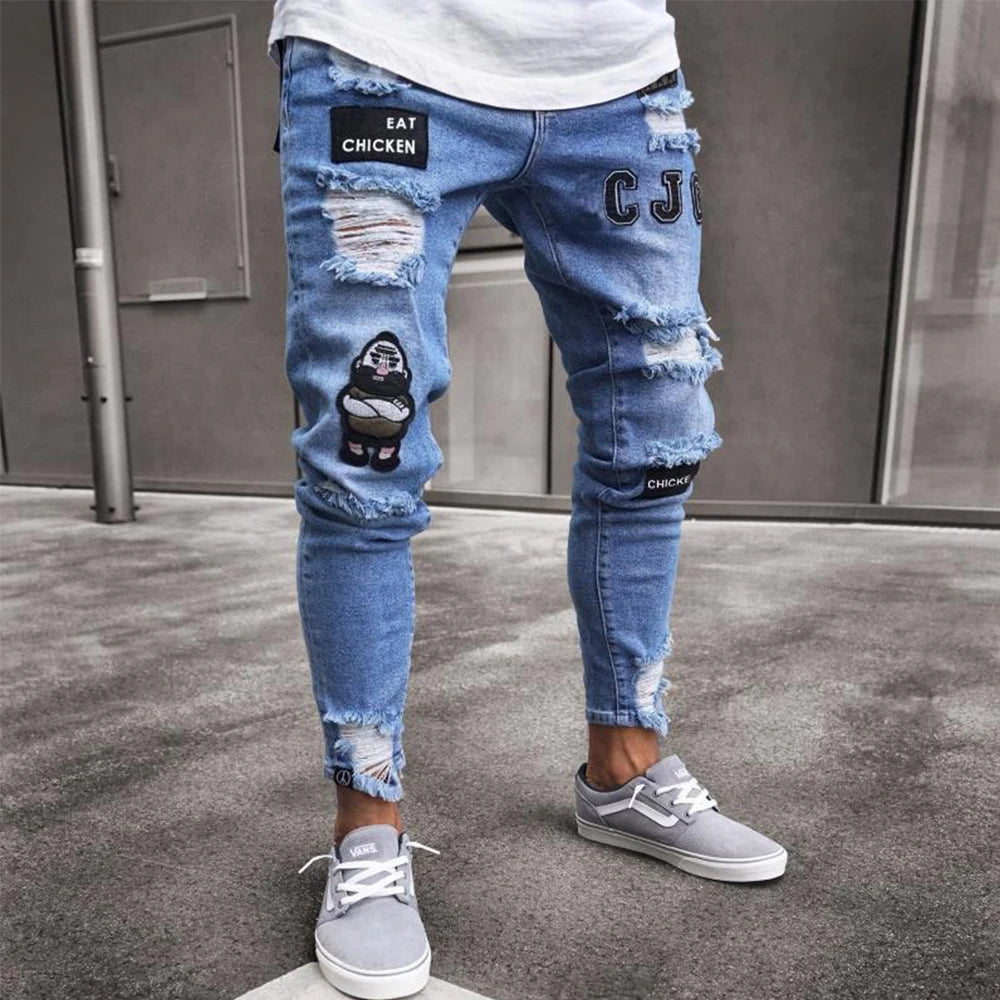 Pressure Point Distressed Jeans