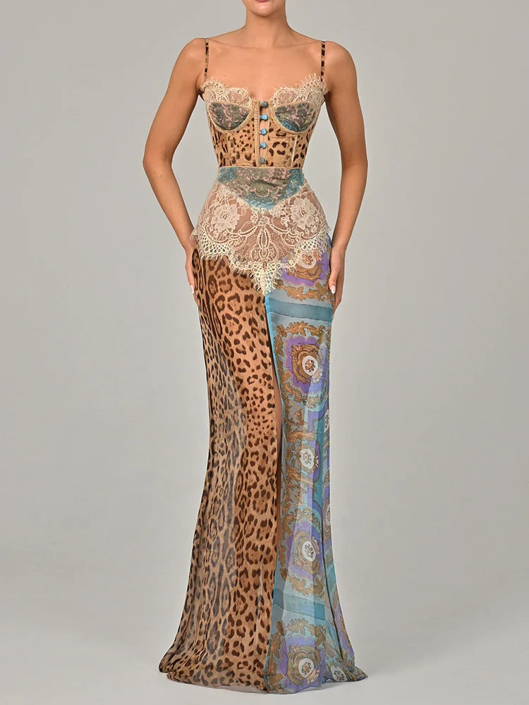 Golden Desire Split Maxi Dress