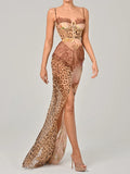 Golden Desire Split Maxi Dress
