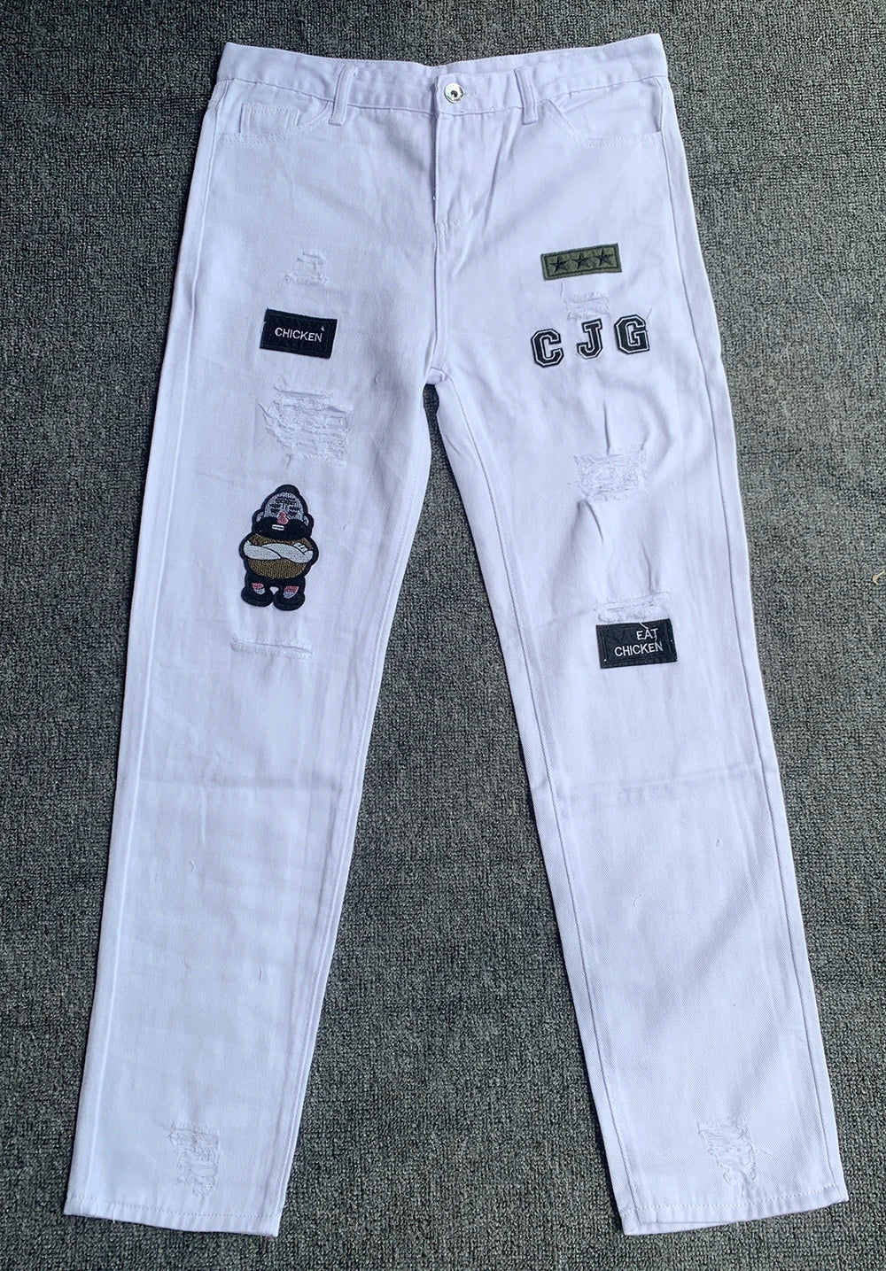 Pressure Point Distressed Jeans