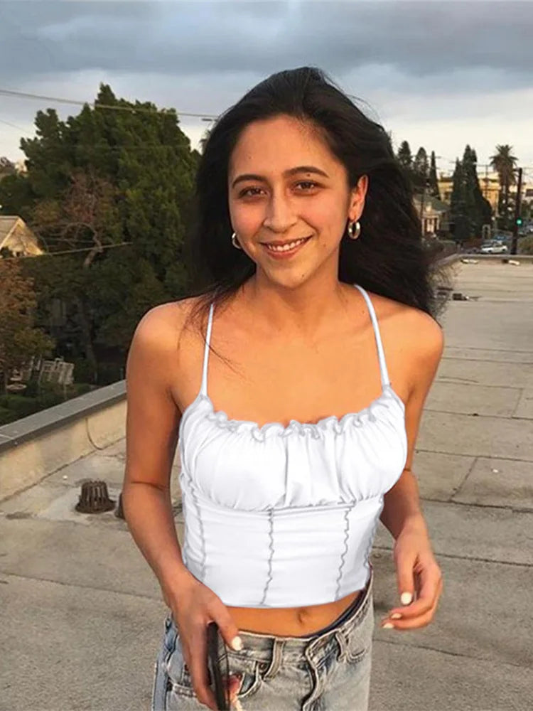 Pretty Pressure Ruched Crop Top