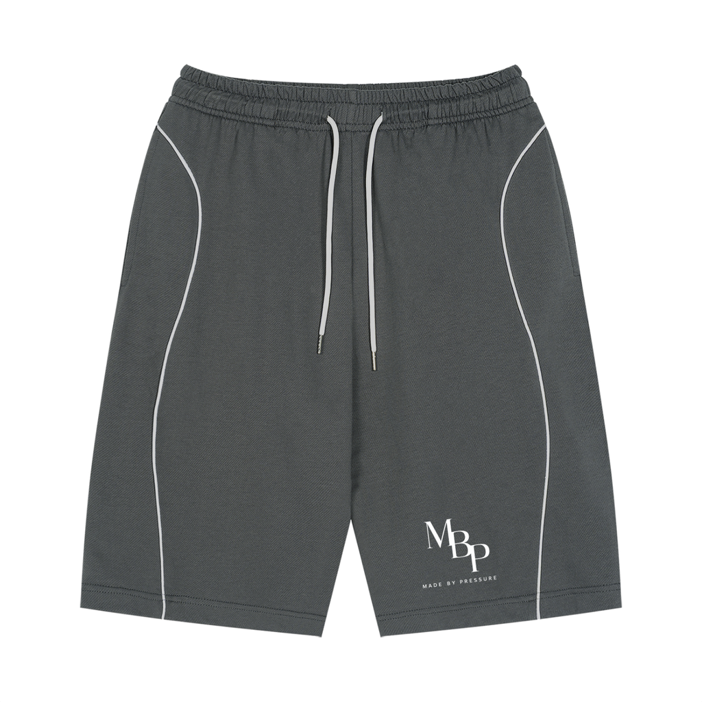Unisex Piping Drawstring Shorts