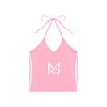 Noir Luxe Halter  Crop Tank Top