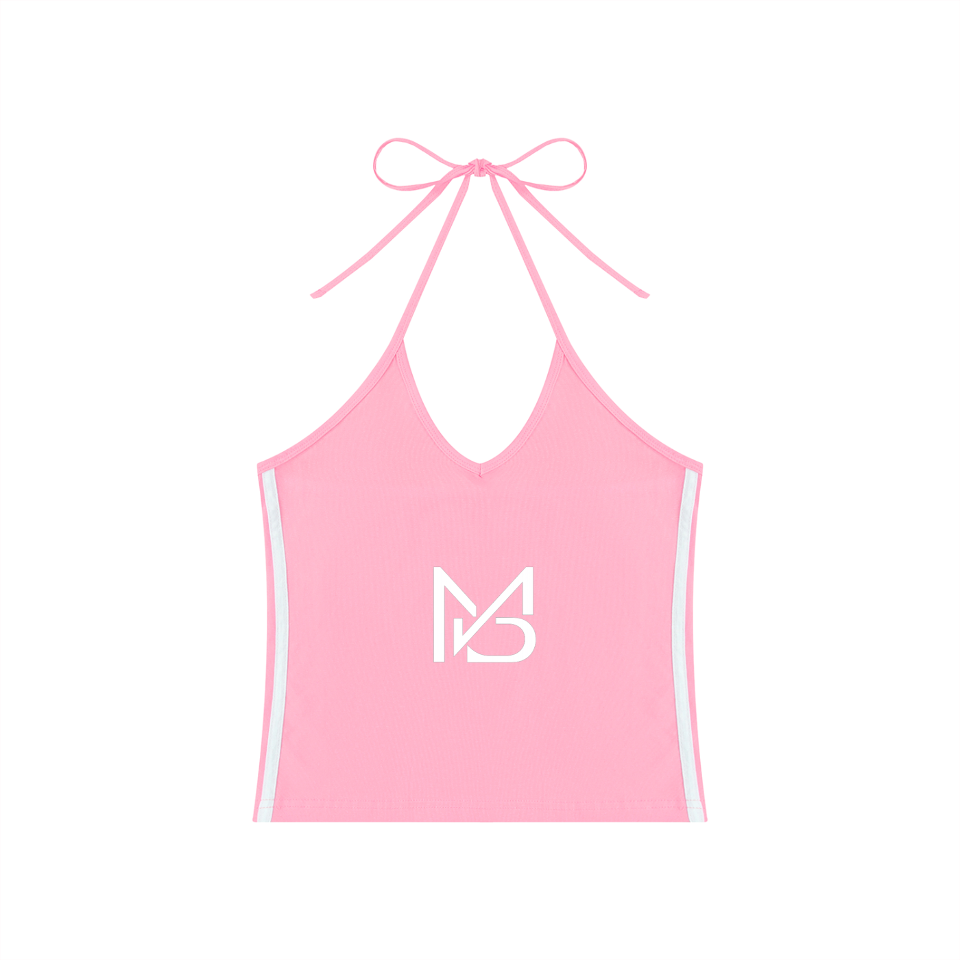 Noir Luxe Halter  Crop Tank Top